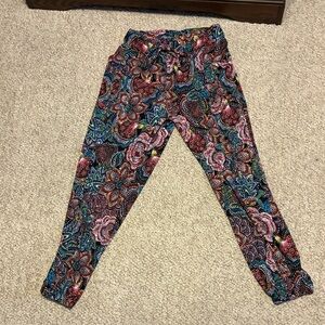 Robert Louis Multicolor Floral Joggers Size: PS